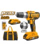 INGCO CIDLI20025 LION IMPACT DRILL+2BATT+CHRGR+50A